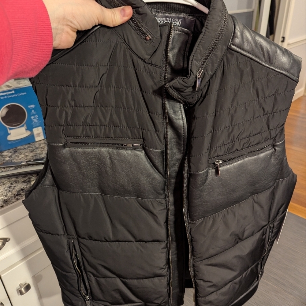 Kenneth Cole Black Puffer Vest